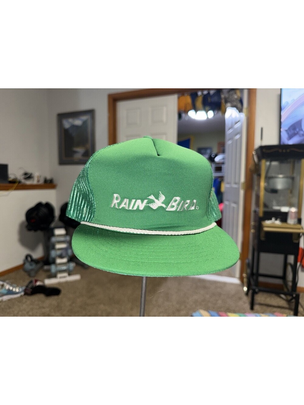 Vintage Rain Bird Snapback Trucker Hat, Irrigation w/ Rope